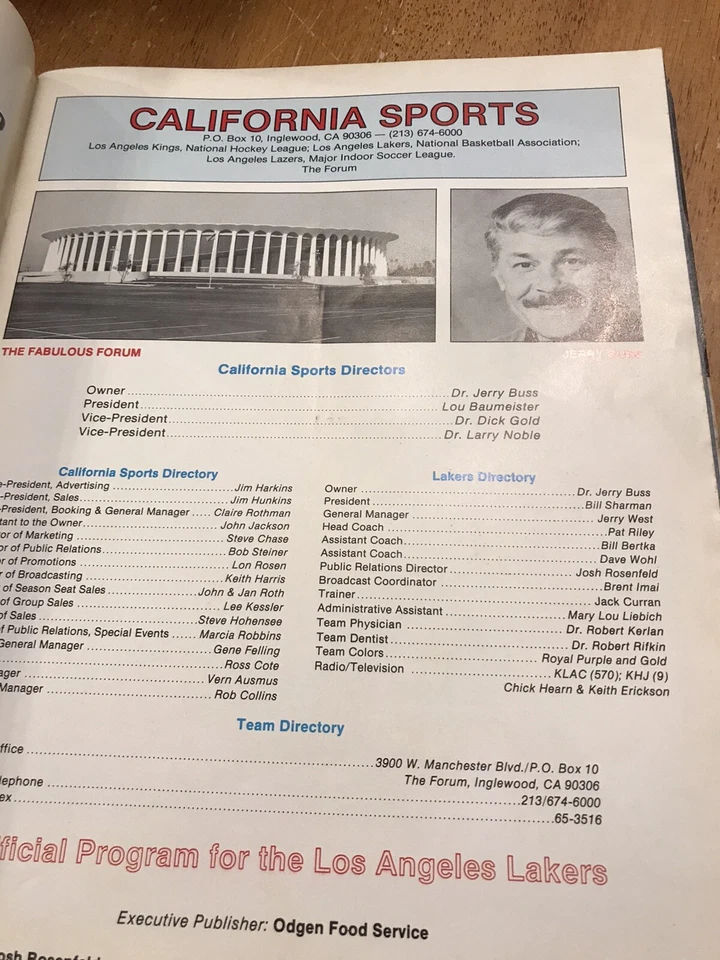 Programa de Finales Occidentales de la NBA de 1983 Spurs vs. LAKERS MAGIC JOHNSON KAREEM, GERVIN,++ Foto 3 de 4