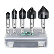 Countersink Drill Bits Set - M35 Cobalt Countersink Drill Bit Set for Metal 5...
