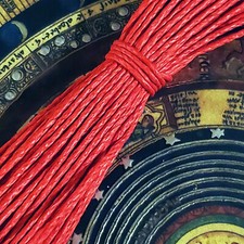 Hemp String Cord Bundle 1mm 20 Pound Test Red 30' 10 Yards