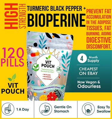 Kurkuma Curcumin Extrakt Kapseln & Bioperin - 13250mg Vegane Kapseln Stark