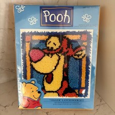 Pooh Winnie-the-Pooh Tigger Latch Hook Kit 13" x 13" Vintage Caron WP0003