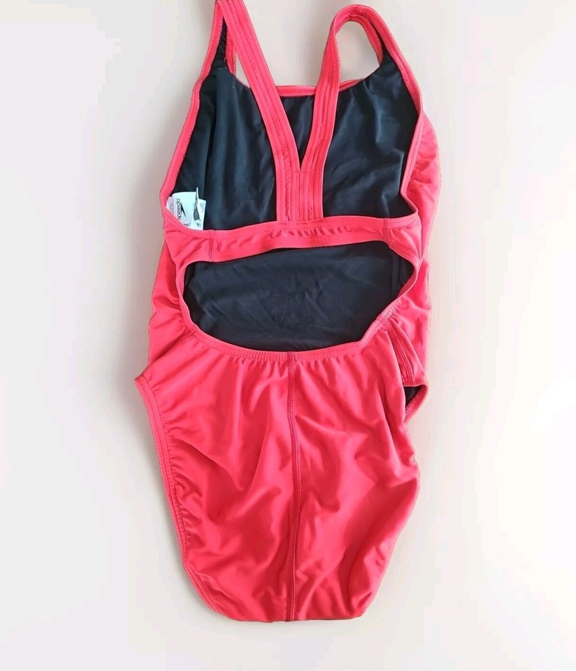 Speedo PRO LT Womens Swimsuit, One Piece, Solid Team Red Racerback, SZ