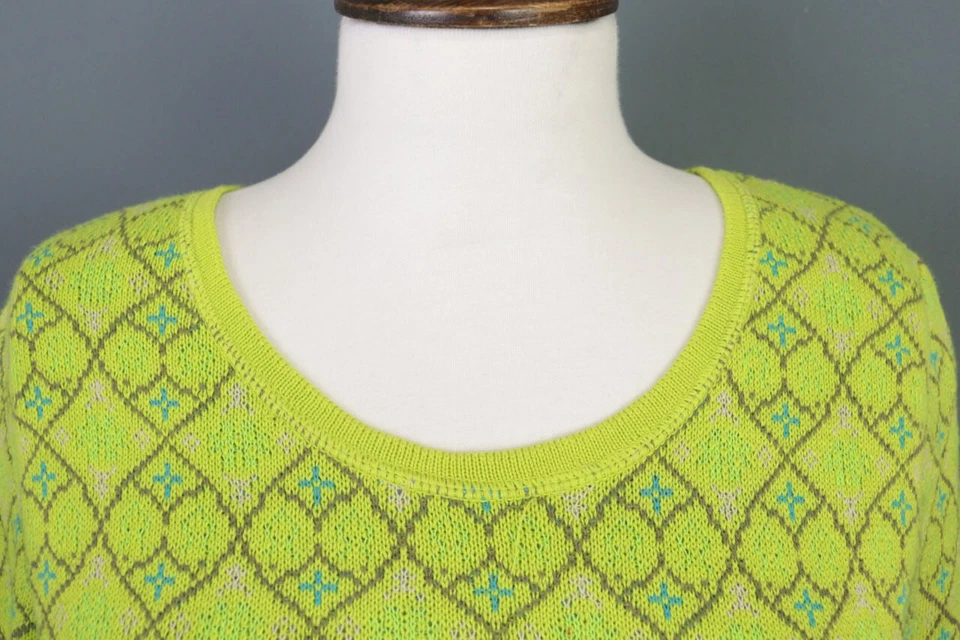 Suéter de malha estampado verde OILILILY tamanho M - Imagem 4 de 4