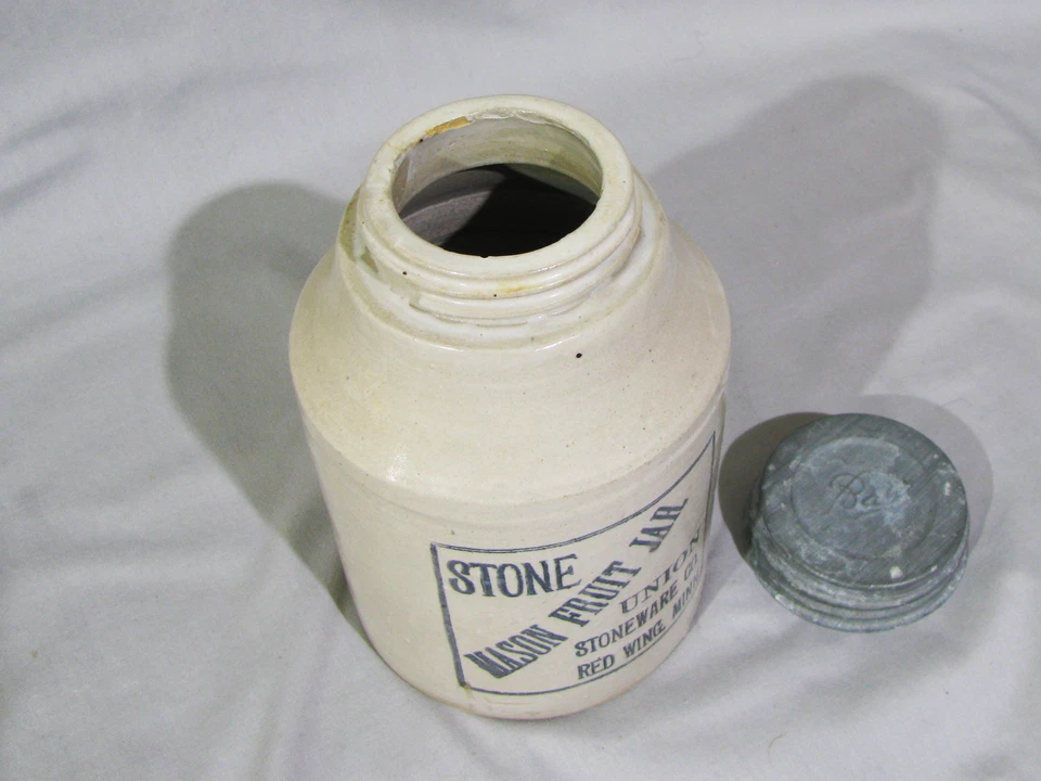 Antique RED WING STONEWARE FRUIT JAR 1899 - Image 4 of 4