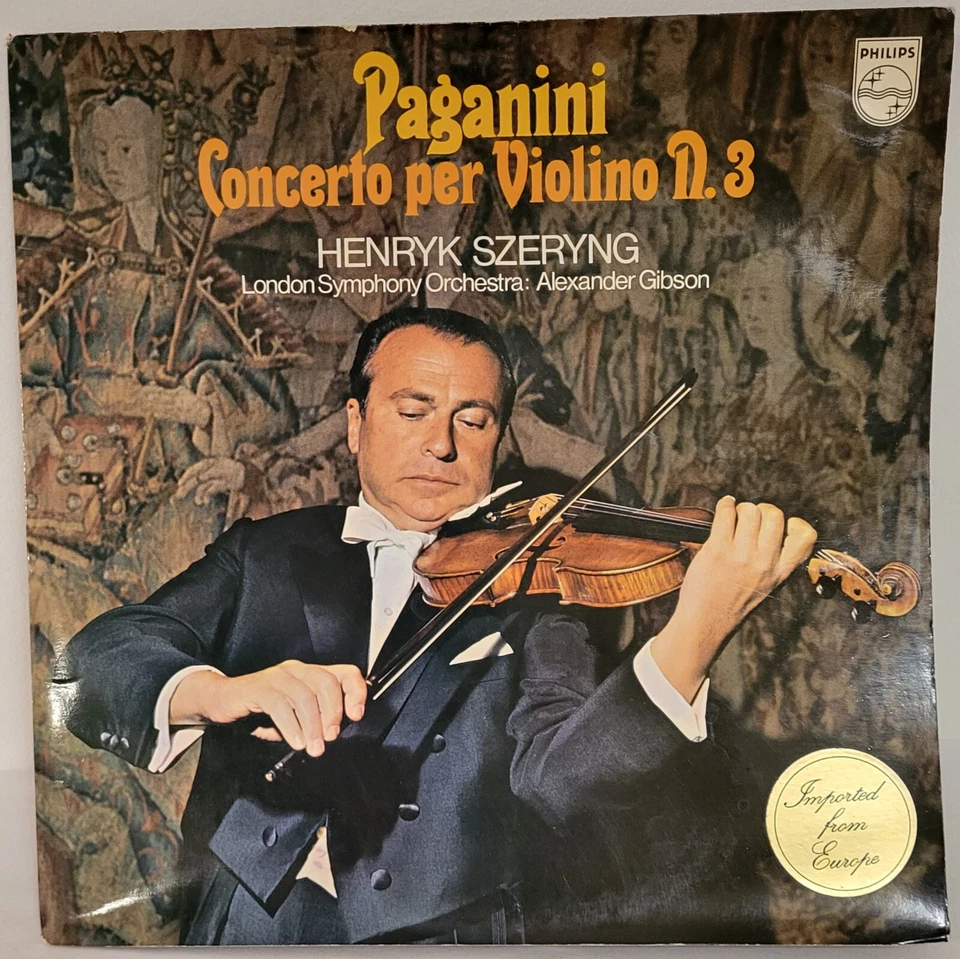 Violin Concerto n. 3 Paganini Vinyl LP PHILIPS 6500175 33RPM Import EX / EX - Image 2 of 4