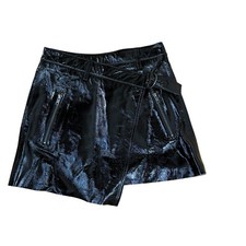 Ksubi Womens Leather Rap Skirt Size 25 Asymme...