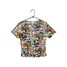 Rudolph The Red Nosed Reindeer M Scrubs Top Santa Sam The Snowman Hermey The Elf