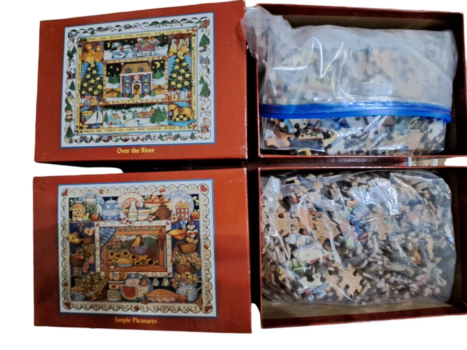 Art of Susan Winget "Homespun Treasures" 2 Corkboard Jigsaw Puzzle Coll. Ed(B18) - Image 3 of 4