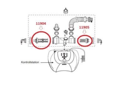Intex Elektrode zu 26670  Intex Ersatz 11904/11905