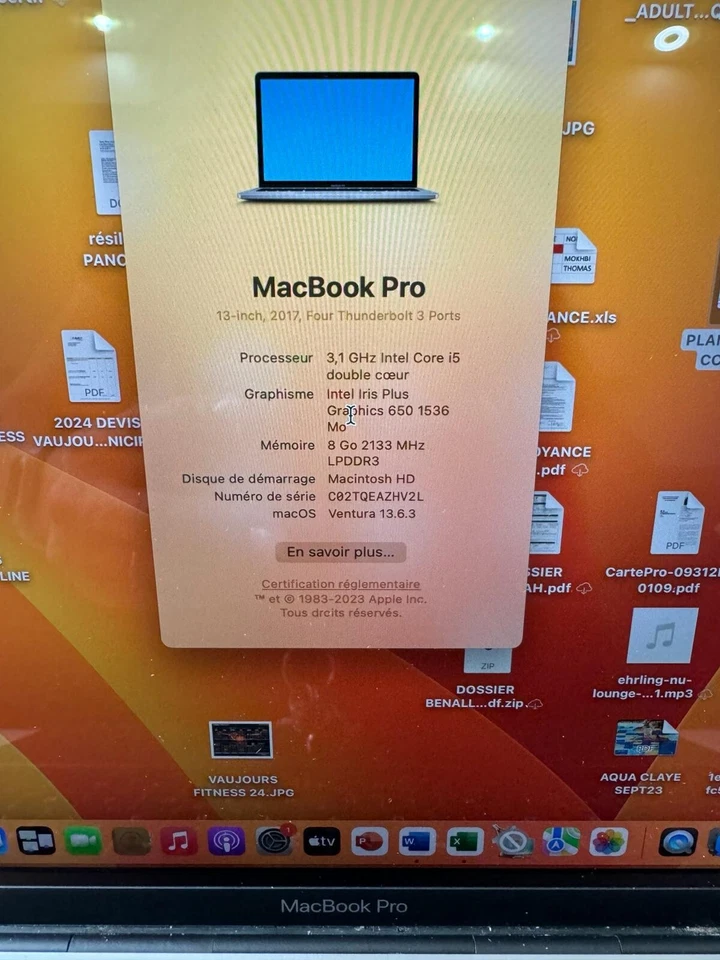 Apple MacBook Pro 13" 2017 · i5 · 8GB · 256GB, photo 3 sur 4