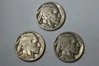 Set of 3  1935  P, D, & S   Buffalo Nickels