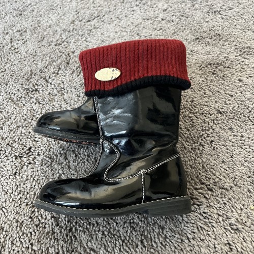 Michael Kors shiny black tall boots 