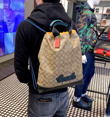 coach terrain drawstring backpack