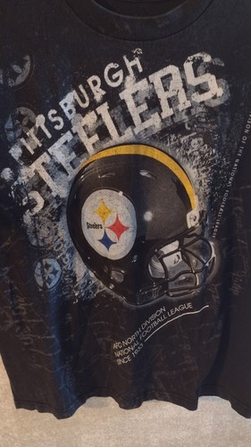 Reebok Pittsburgh Steelers AFC North Black Size Medium T-Shirt - Picture 2 of 6