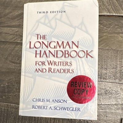 Pearson The Longman Handbook 3rd Ed Hardcover by Anson & Schwegler