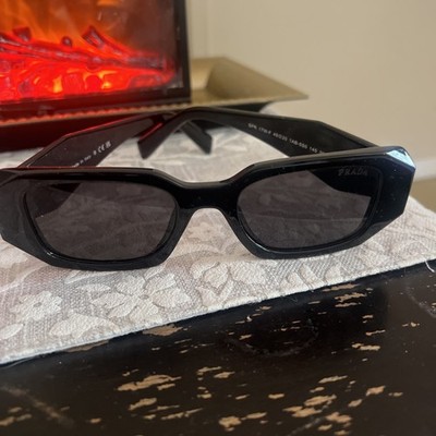Prada PR17WS 1AB5S049 Unisex Sunglasses 49 mm Black / Dark Grey Lens