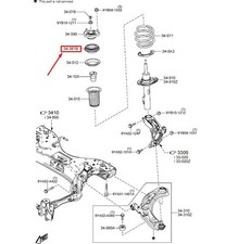 Roulement de jambe de suspension avant MAZDA CX-30 DM BCKE3438X NEUF ORIGINAL