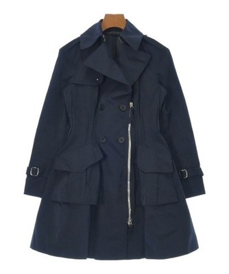 ERMANNO SCERVINO Trench Coat Navy 38(Approx. S) 2200477829120