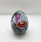 Murano Italy Glass Paperweight Egg - Amazing - 3-1/4 X 2-1/2