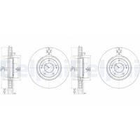 2X Delphi Bremsscheiben 320Mm BelÜFtet Vorne Passend FüR Mitsubishi Lancer |