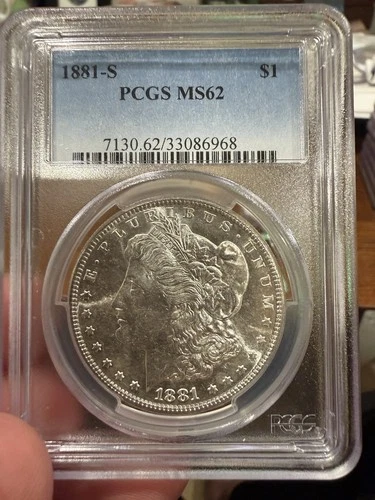 1881-S Morgan Silver Dollar PCGS MS62