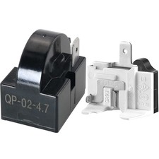 Refrigerator Starter Relay and Overload Protector Kit - QP2-4R7 4.7 Ohm 1 Pin PT