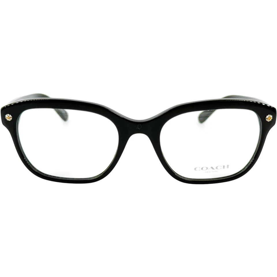 Marco de gafas de plástico para mujer Coach HC6094 5420 negro Gunmetal 52-19 Foto 3 de 4