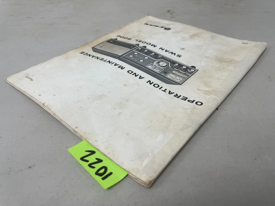 Swan 500C Operation Manual: 11" x 24" Foldout Schematic & Protective Covers! - Image 4 of 4