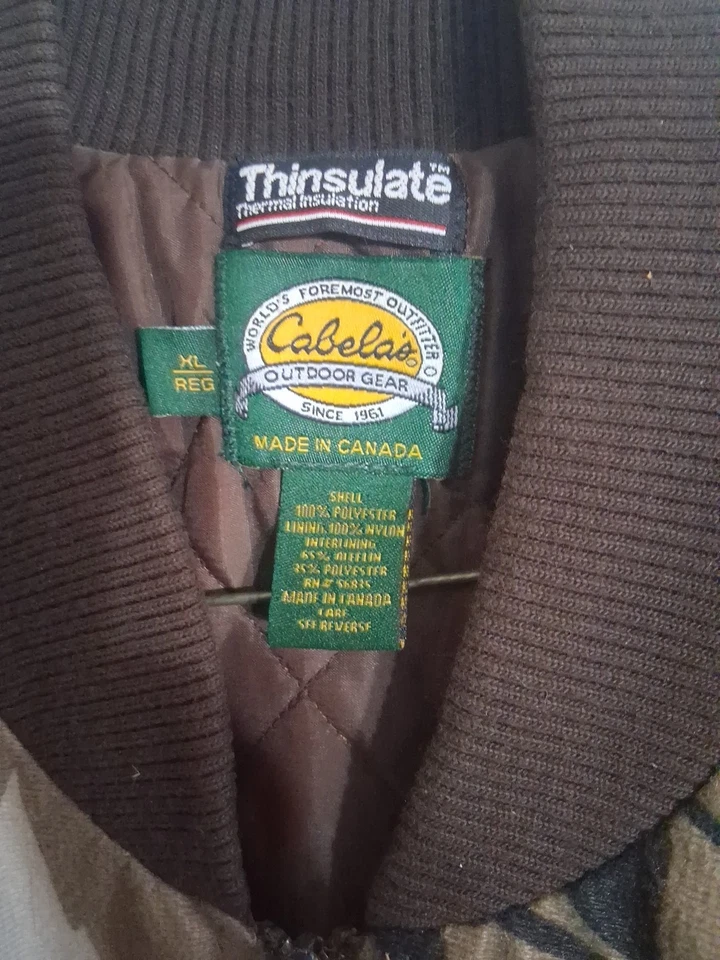 Vintage Predator Cabela’s Camouflage Jacket Size XL Bomber Lightweight Thinsulat - Image 3 of 4