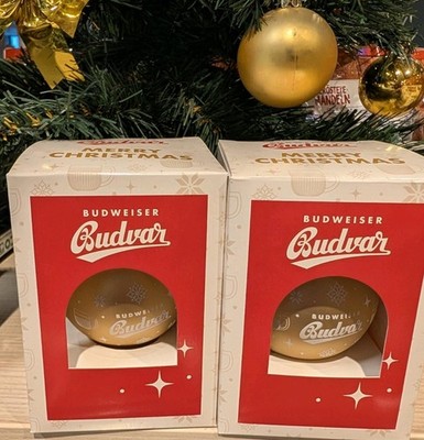 2 Weihnachtskugeln von Budweiser Neu