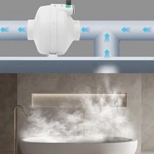 4in Duct Fan 260 CFM Ventilation Exhaust Blower Fan Quiet for Ducting 85W