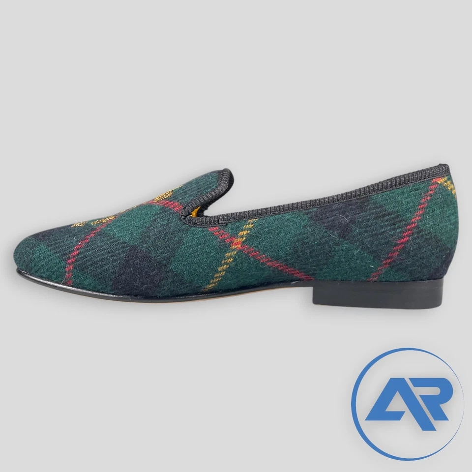 Polo Ralph Lauren Paxton Lana Cuadros Verde Zapatilla Zapatos Calavera y Llaves Para Hombre 11 Foto 4 de 4