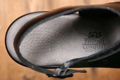 SAS 'Quatro' Black Leather Slingback Sandals Sz. 8.5 N - Picture 9 of 10