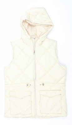 George gefütterte Steppweste Damen beige mit Kapuze M