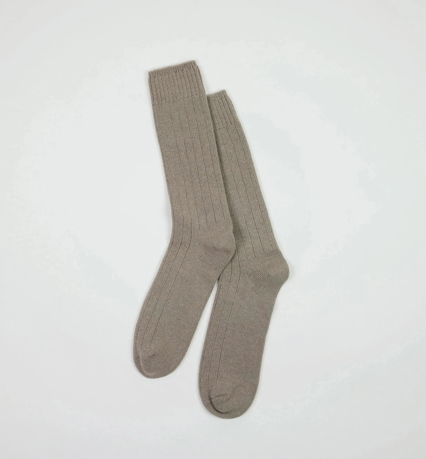 CASHMERE WOOL MEN'S SOCKS BEIGE