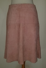 Carolina Herrera $1695 Pink Suede Vintage Skirt, 8