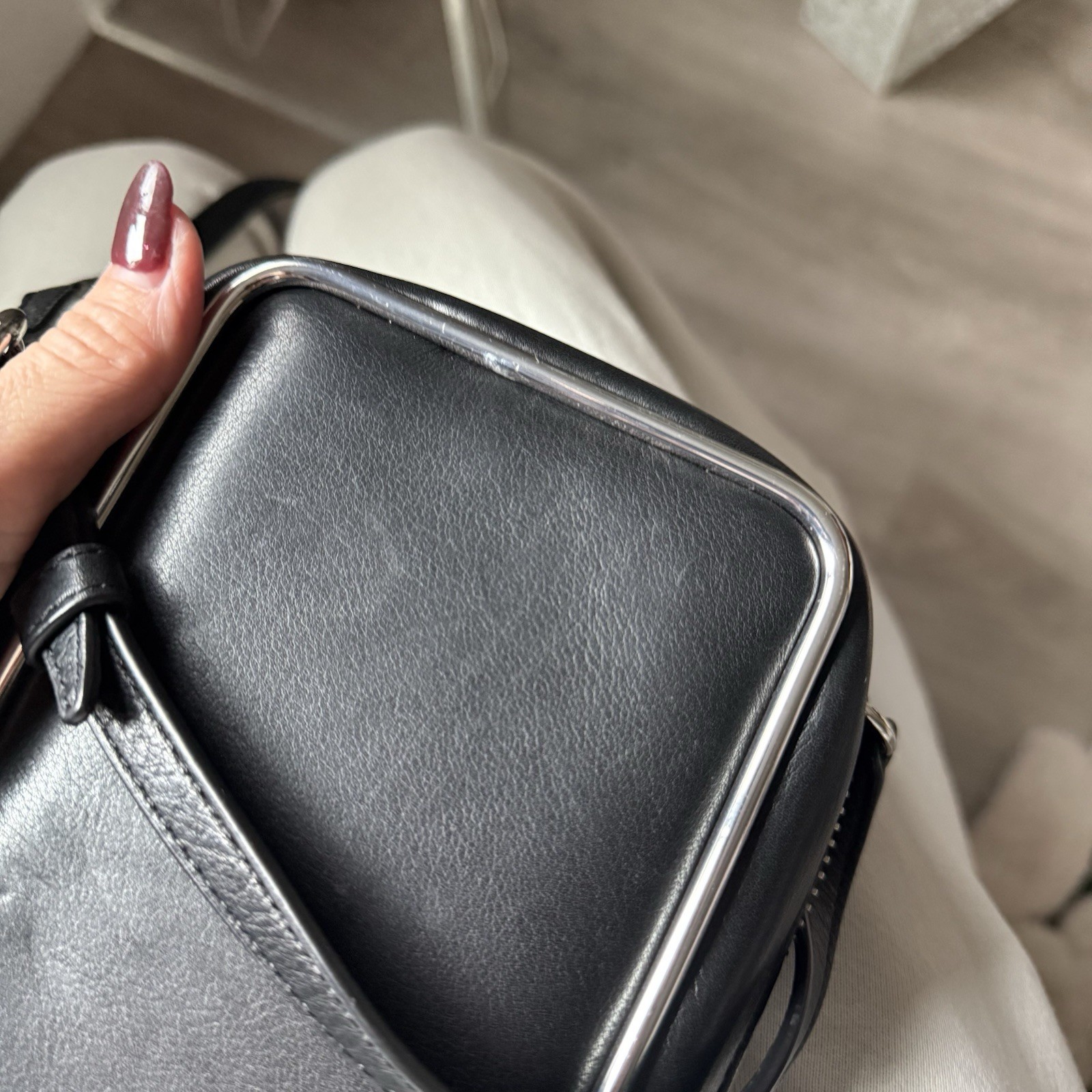 Alexander Wang Black Leather Rectangular Halo Cro… - image 16