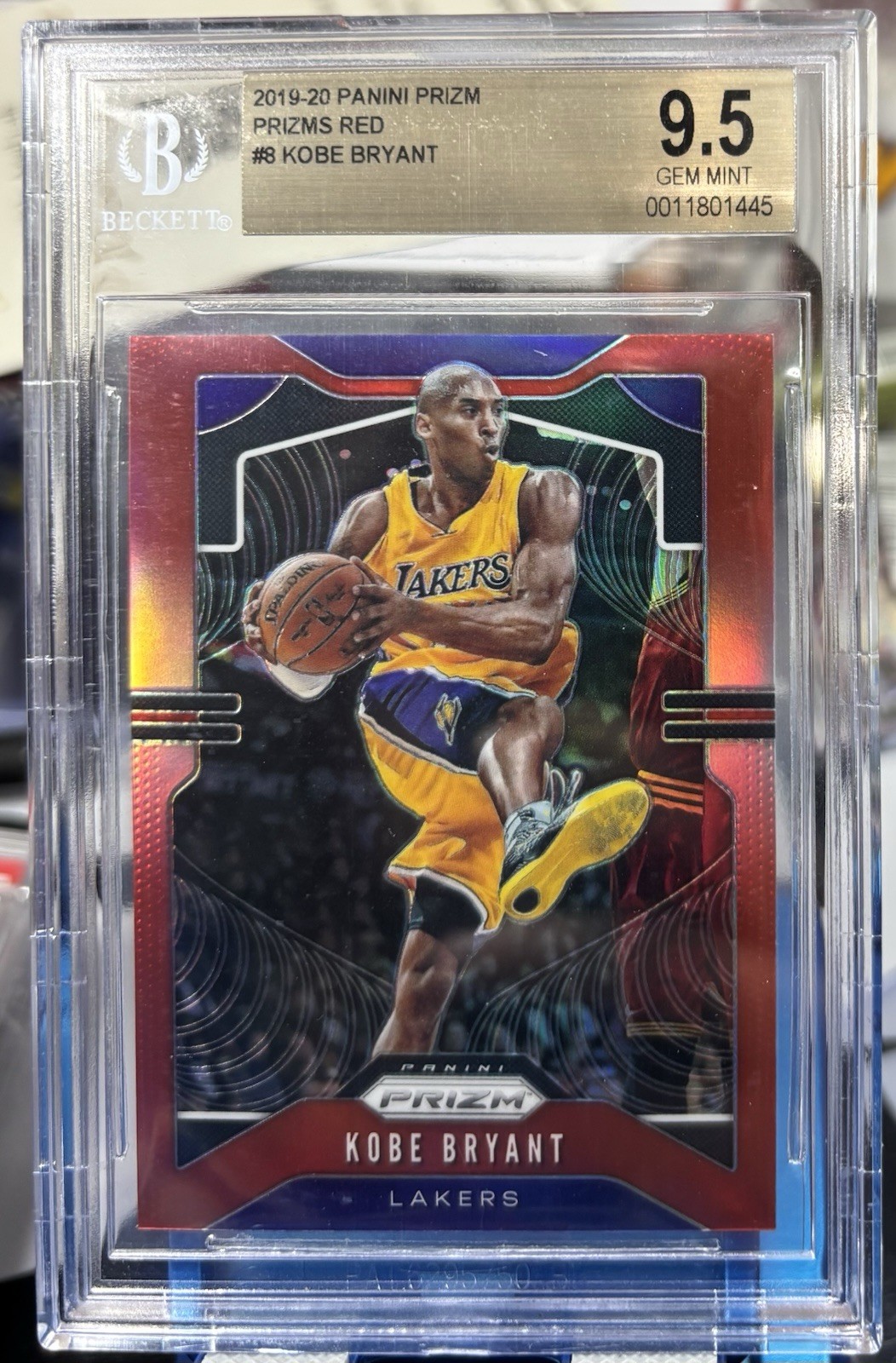 BGS 9.5 2019-20 Panini Prizm Red Kobe Bryant /299 No. 8
