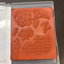 Stampin' Up GRACEFUL GARDEN Rubber Stamp 6 pc Set 143849 Flowers Roses Adore