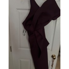 Beautiful Asos Burgundy Asymmetrical Sleeveless Dress w/Slash Size 8