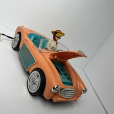 Barbie Telemania 1996 AM/FM Clock Radio Alarm 62’ Austin Healey Car TESTED WORKS