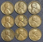 Lincoln Cents. Lot Of 9. 1947, 48, 49 P, D, S. Avg Circulated. Nice Starter Set