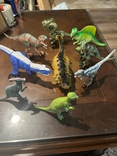 Dinosaur Toys Lot Of 9 Collectible Figures Figurines Jurassic Dragon T-Rex S4