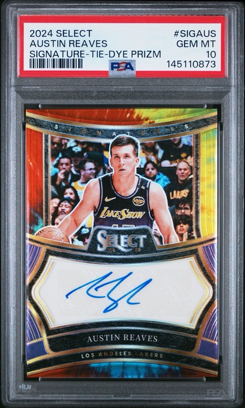 2024 Panini Select AUSTIN REAVES Auto Tie Dye /25 PSA 10 Signature PSA 💎 10