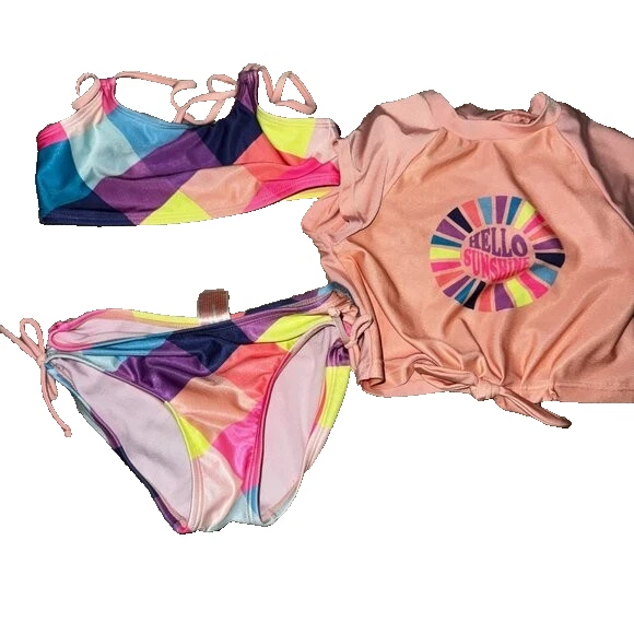 Лот девочек размер 4-5 плавать топы купальные костюмы 6 предметов 4T 5T купальный костюм купальные костюмы - Изображение 4 из 4