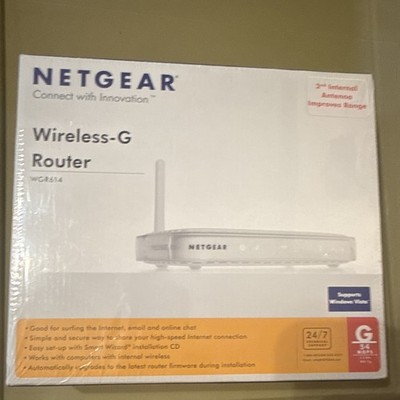 NETGEAR WGR614 Wireless-G Router 54 Mbps 4-Port 10/100 RJ-45 White