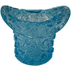 Fenton Light Blue Daisy & Button Top Hat Glass Toothpick Trinket Holder USA