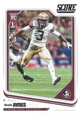DERWIN JAMES 2018 SCORE ROOKIE CARD #375 CHARGERS. rookie card picture