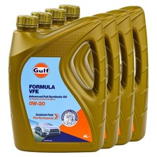 Motoröl Gulf Formula VFE 0W-20 4 X 4 Liter für Audi Cupra Ford Hyundai KIA Honda