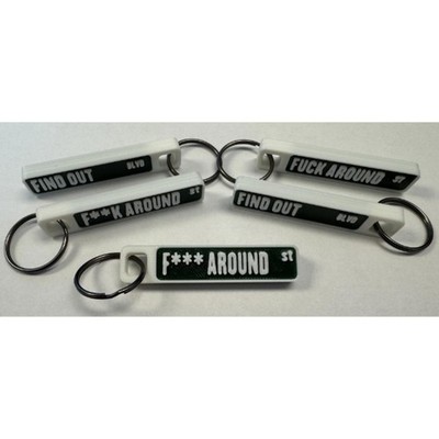 F Around Find Out Keychain Double Sided FAFO Fun Sarcastic Keychain
